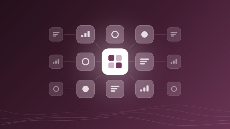 Modules d’applications Odoo reliés à un module central, illustration sur fond violet